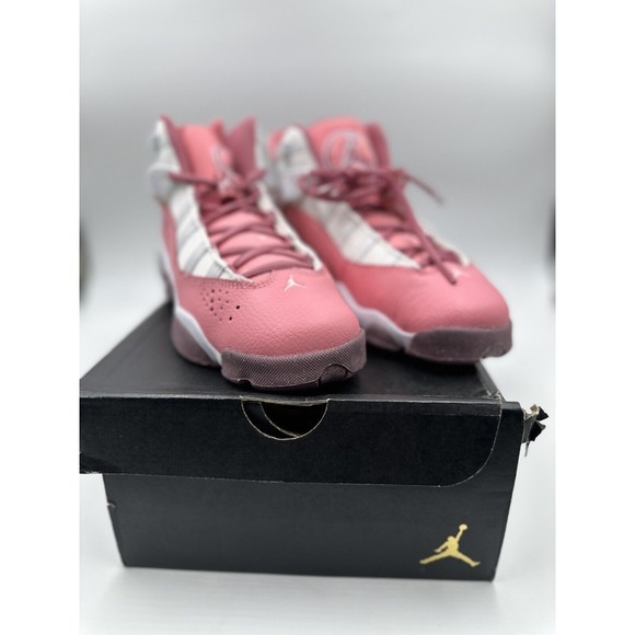 *NEW* Youth NIKE AIR Jordan 6 Rings J (GS)  CORAL CHALK (323419 616) Size 6 - Picture 3 of 14